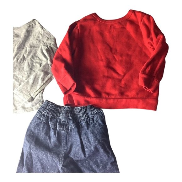 Lot Of 3 Garanimals Multicolor Shirts & Elastic Waist Blue Jeans Baby Girl 18M - Picture 10 of 16